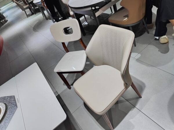 Dining Chair- White Fabric