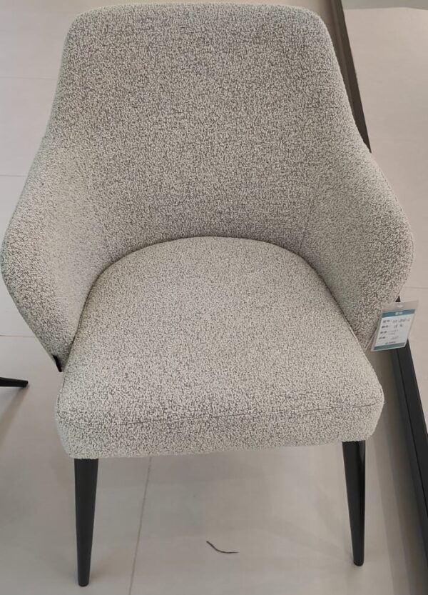 Dining Chair- White Fabric (Arms)